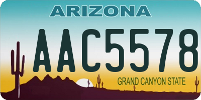 AZ license plate AAC5578