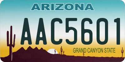 AZ license plate AAC5601