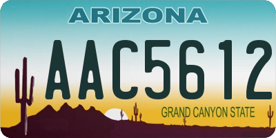 AZ license plate AAC5612
