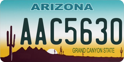 AZ license plate AAC5630