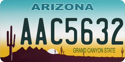 AZ license plate AAC5632