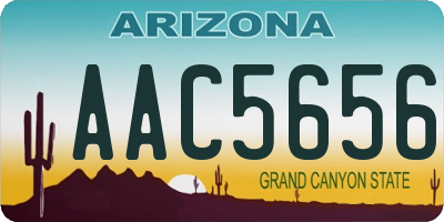 AZ license plate AAC5656