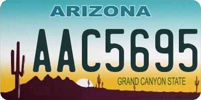 AZ license plate AAC5695