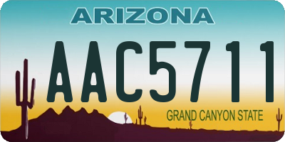AZ license plate AAC5711