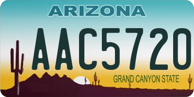 AZ license plate AAC5720