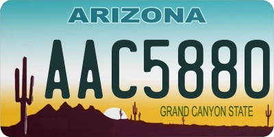 AZ license plate AAC5880