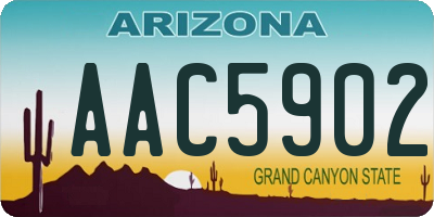 AZ license plate AAC5902