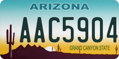 AZ license plate AAC5904