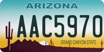 AZ license plate AAC5970