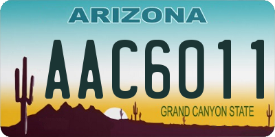 AZ license plate AAC6011