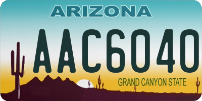 AZ license plate AAC6040