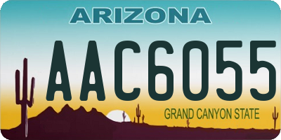 AZ license plate AAC6055