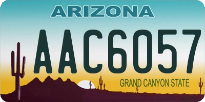 AZ license plate AAC6057