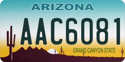 AZ license plate AAC6081