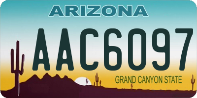 AZ license plate AAC6097