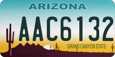 AZ license plate AAC6132