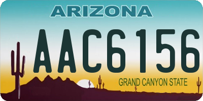 AZ license plate AAC6156