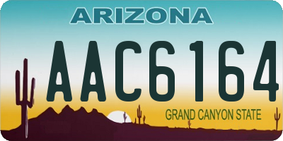 AZ license plate AAC6164