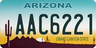 AZ license plate AAC6221