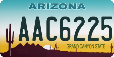 AZ license plate AAC6225