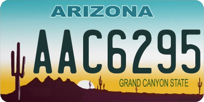 AZ license plate AAC6295