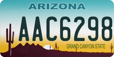 AZ license plate AAC6298