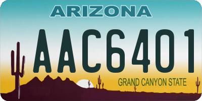 AZ license plate AAC6401