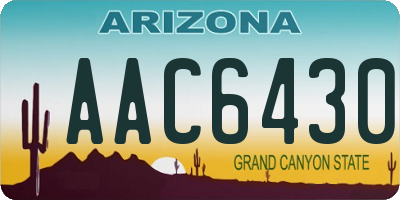 AZ license plate AAC6430