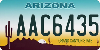 AZ license plate AAC6435