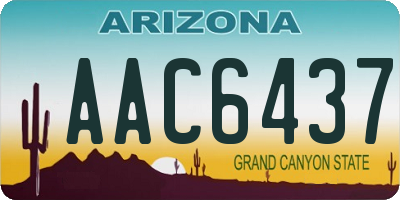 AZ license plate AAC6437