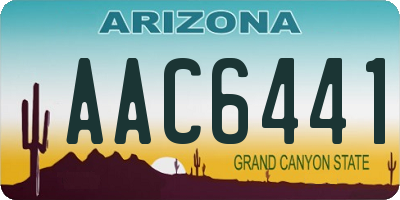 AZ license plate AAC6441
