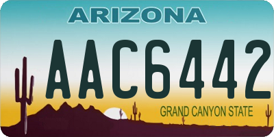 AZ license plate AAC6442