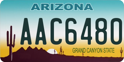 AZ license plate AAC6480