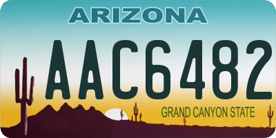 AZ license plate AAC6482