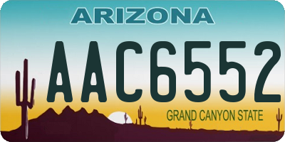 AZ license plate AAC6552