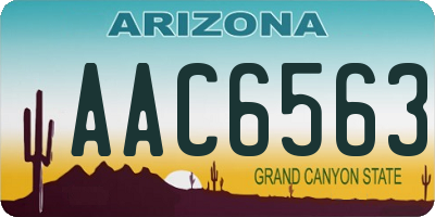 AZ license plate AAC6563