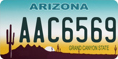AZ license plate AAC6569