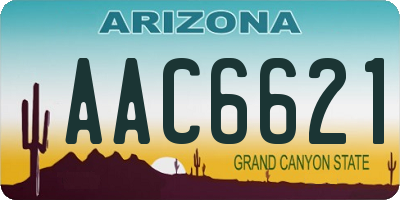AZ license plate AAC6621