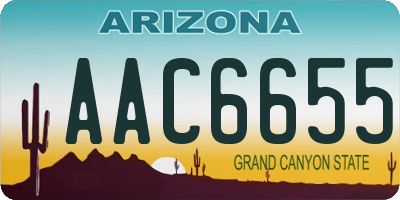 AZ license plate AAC6655