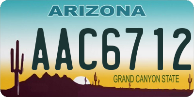 AZ license plate AAC6712