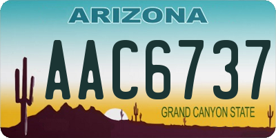 AZ license plate AAC6737