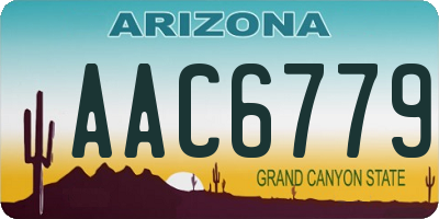 AZ license plate AAC6779