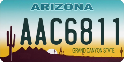 AZ license plate AAC6811