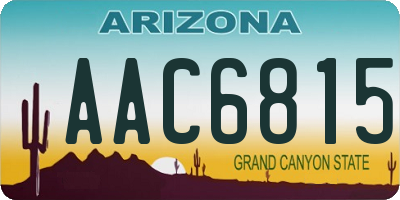 AZ license plate AAC6815