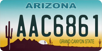 AZ license plate AAC6861