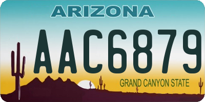 AZ license plate AAC6879