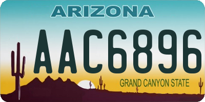 AZ license plate AAC6896