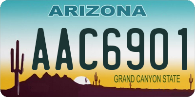 AZ license plate AAC6901