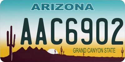 AZ license plate AAC6902