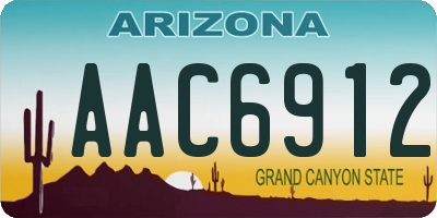 AZ license plate AAC6912